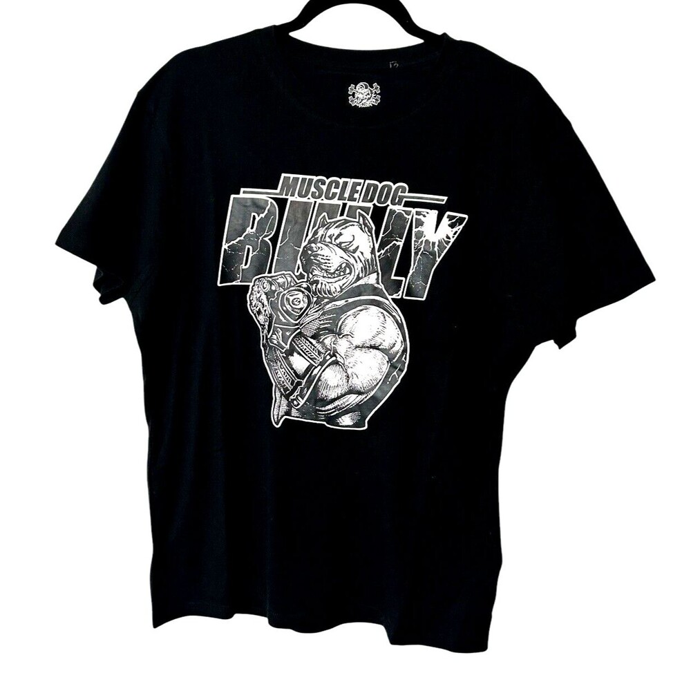 Muscle Dog American Bully Black Short Sleeves  Unisex T Shirt Size M